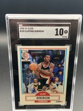1990-91 Fleer - Clifford Robinson #159 (RC) SGC Graded 10
