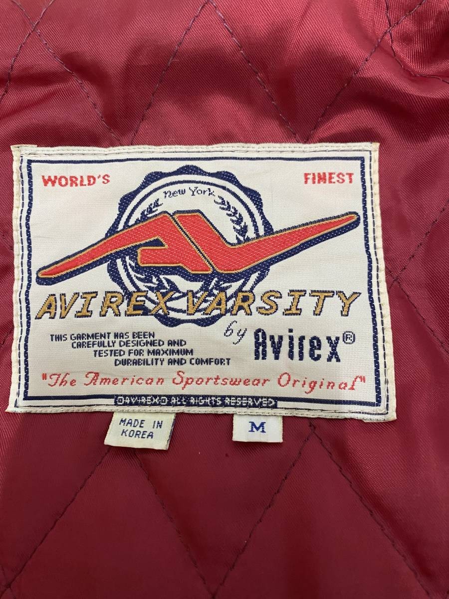 Vintage Avirex VARSITY Leather Jacket Outer Mens Size M Very Rare Item image 10