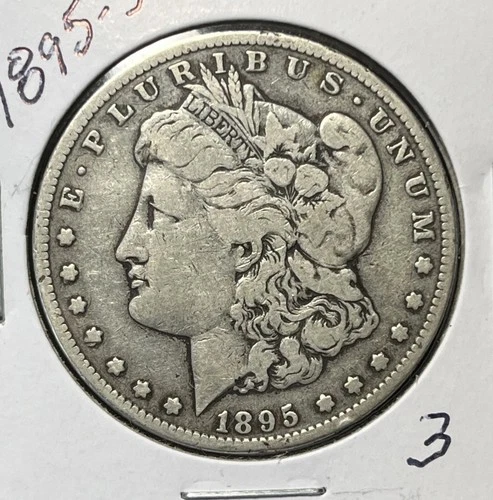 1895-S MORGAN SILVER DOLLAR , F DETAILS