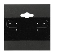 100-pc Earring Cards Jewelry Hanging Holder Black Flocked Velvet 1.5 x 1.5 Fit