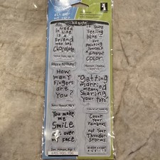 NIP Inkadinkado Clear Acrylic Stamps 6 Pieces Friendly Advice
