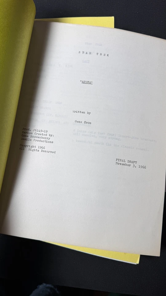 Star Trek Studio Final Draft Script LOTE DE 8, ¡RARO! Foto 4 de 4