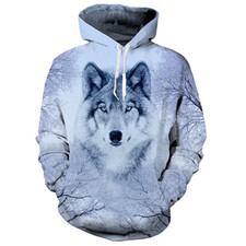3d hoodie christmas 2024, Snow Wolf 3D Printed hoodie, animal Popular Hoodie 3D
