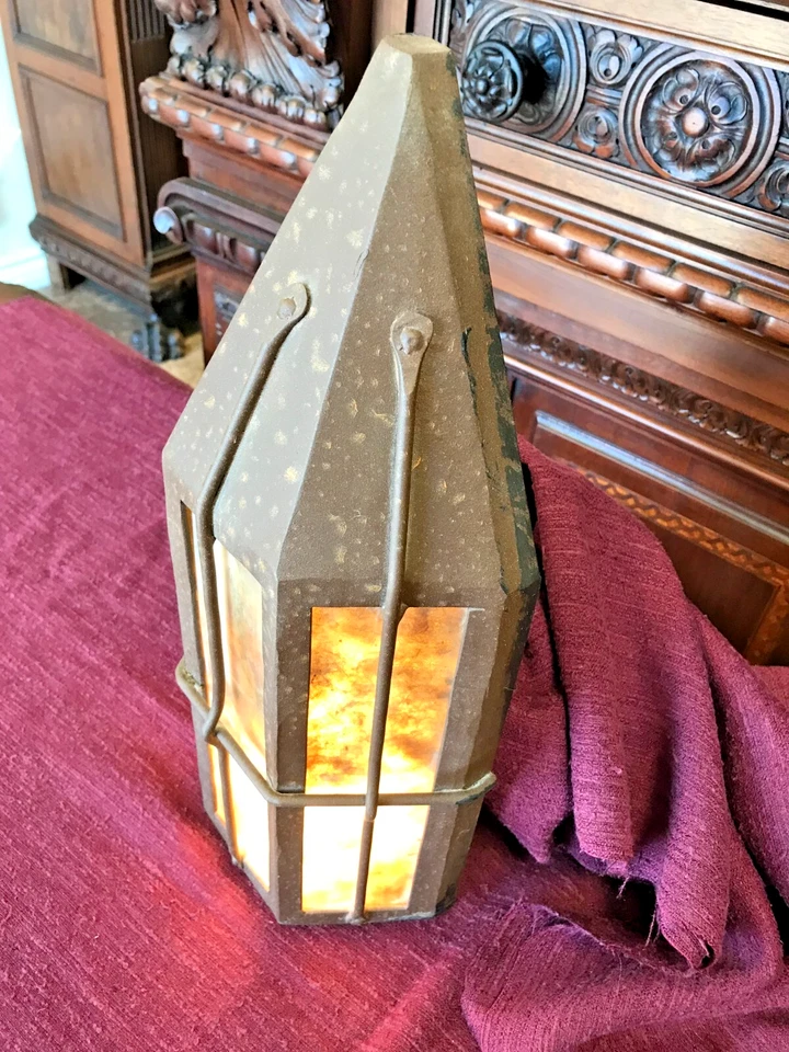 MICA LAMP CO Craftsman STORYBOOK  TAVERN SCONCE LIGHT #SB43 Flush Wall Mount - Image 2 of 4