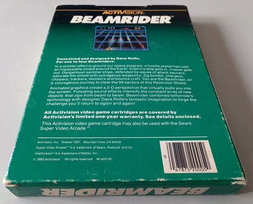 Jeu Mattel Intellivision "Beamrider" boîte + jeu + notice + 1 overlay (n°2567P) - Imagen 6 de 12