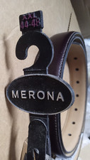 Merona Men's Leather Dress Belt Size: 44-48/XXL in Burgundy I32-18 