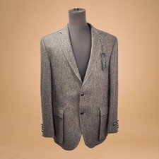 Harris Tweed Men  s Wool 2-Button Sport Coat 44R Vintage Deadstock NWT 750