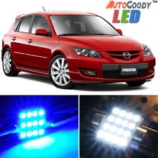 8 x Premium Blue LED Lights Interior Package Kit for 2004-2009 Mazda 3 + Tool