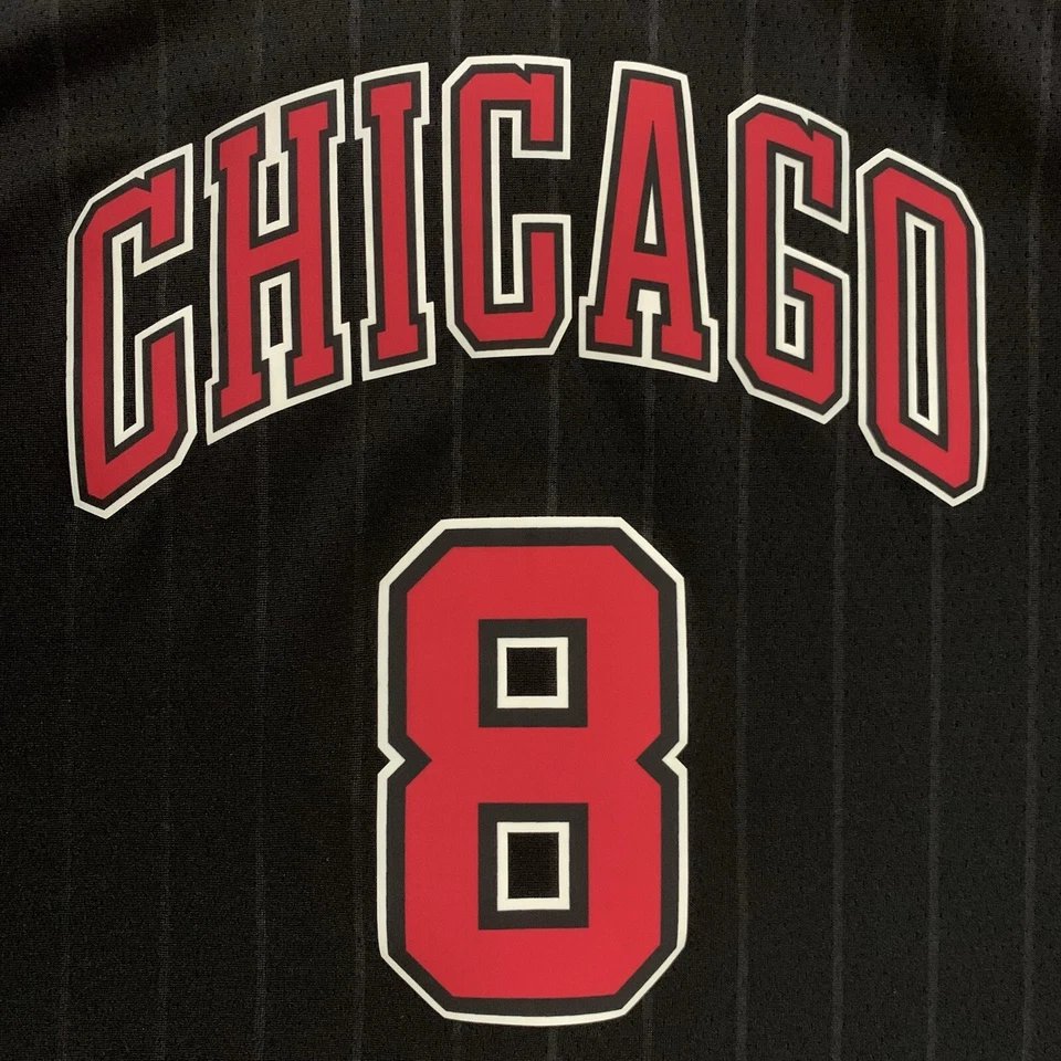 Nike Zach Lavine Chicago Bulls #8 Black Statement Swingman Jersey Youth XL 18-20 - Image 4 of 4