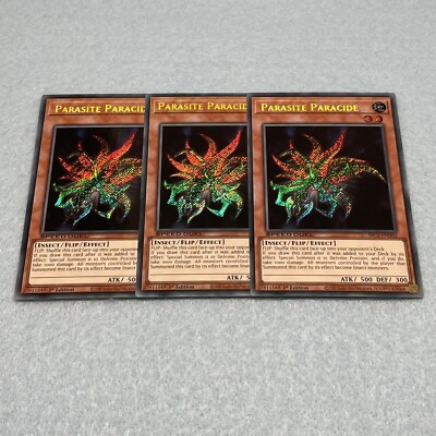Yugioh Parasite Paracide 1st Edition Secret Rare 3 Card Set NM SBC1 | eBay