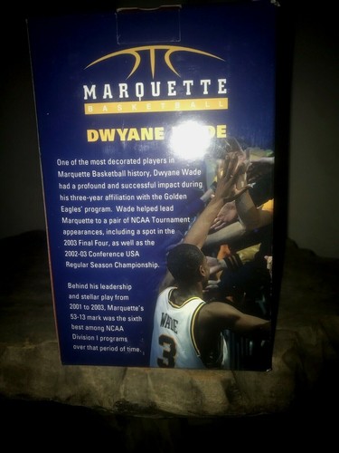 NEW DWAYNE WADE Marquette University "Golden Eagle"s Bobble Head NIB - 第 4/11 張圖片