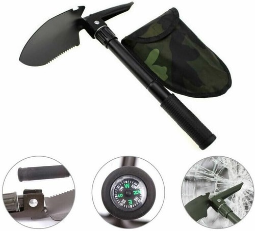 Ultra Mini Folding Pick Shovel Saw MultiFunction Portable Fishing Camping Hiking - Picture 9 of 23