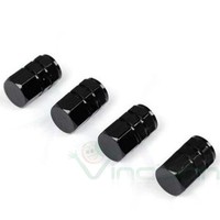 Set 4 Ventilkappen Auto Aus Aluminium Schwarz Staubschutz Universal Ccem