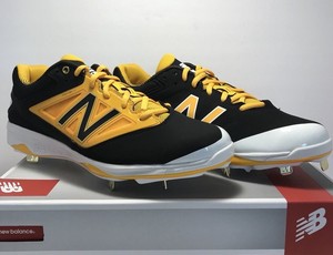new balance black and yellow baseball cleats