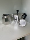 Large Bialetti Moka Express Espresso Coffee Pot Italy Classic Silver & Black
