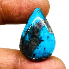 26 Cts Natural Turquoise 26x18mm Pear Blue Cabochon Loose Untreated Gemstone