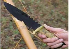 Foot Hills Woodland Camo Outdoor Knife for Hunting and Survival Overall 12"