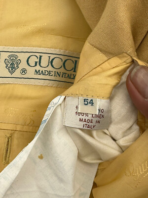 Vintage 70s GUCCI Resort Summer linen Jacket men's blazer