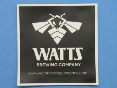 BEER Brewery STICKER ~ WATTS Brewing ~ Bothell, WASHINGTON ~ Winged Insect Bug