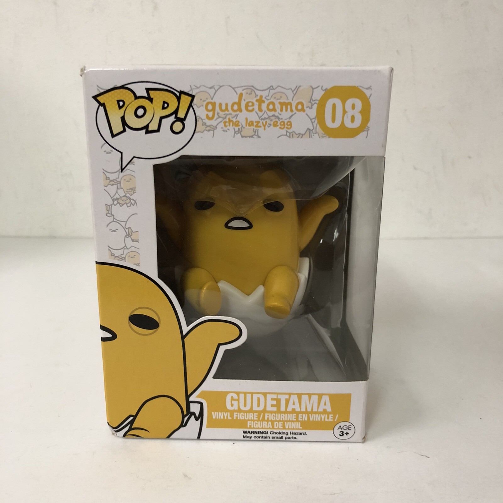 Funko Pop! Sanrio 08 Gudetama - Hot Topic Exclusive Vaulted The Lazy Egg Damaged