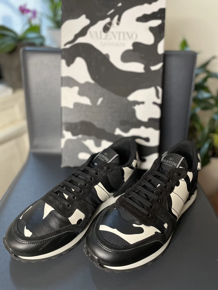 Zapatilla deportiva para mujer Valentino negra/blanca camuflaje EU 40/US 10 Foto 3 de 4