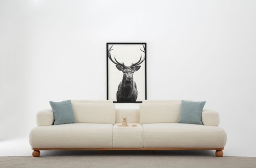 Sitzgruppe/Sofa Set - Wohnzimmergarnitur "Liatris" 3+3+1- Weiß - Nobelaa - Bild 6 von 12