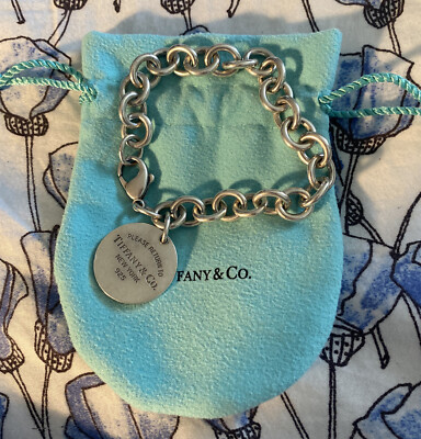 Tiffany Return To RTT Round Tag Charm Bracelet, W