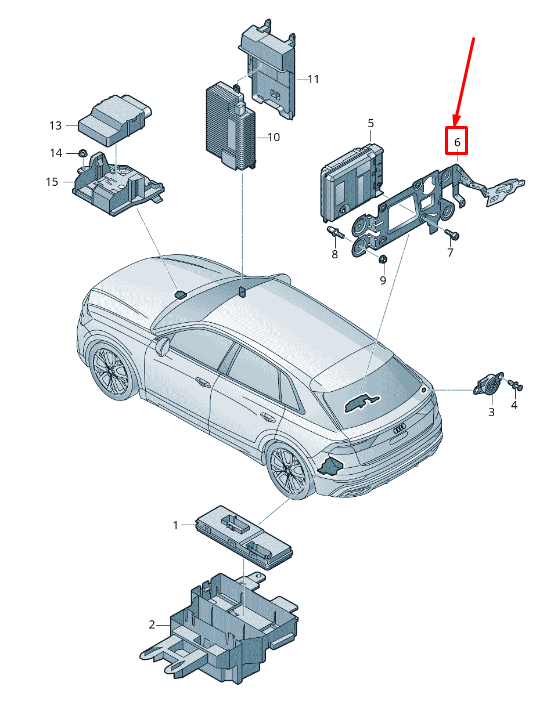 NOUVEAU SUPPORT DE CONVERTISSEUR DE TENSION AUDI Q7 4M 4M0907349 ORIGINAL