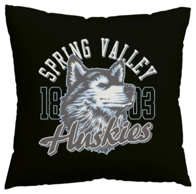 Kissenbezug SPRING VALLEY HUSKIES HUNDEZUCHT HAUSHUND HUNDEZWINGE Schwarz 601078
