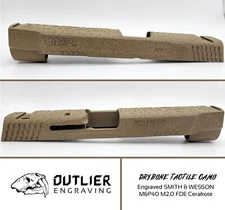 Engraved TACTILE CAMO S&W M&P40 M2.0 FDE