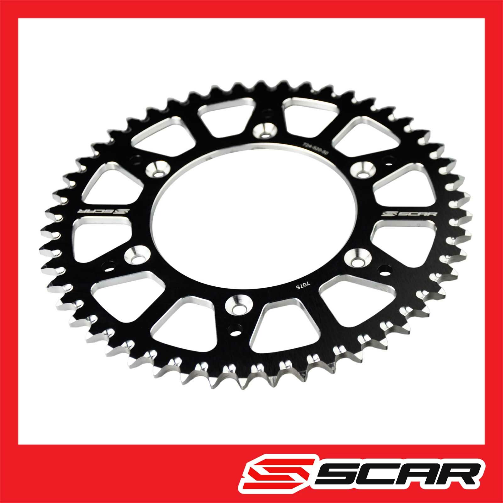 Couronne Ergal Honda CRF 450 usinée CNC anodisée noire 50 dents