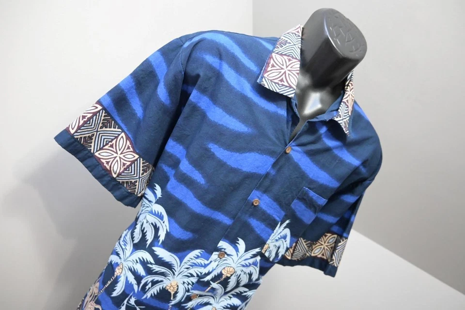 Camisa Clásica Hawaiana Steve & Barry's Relajada Floral Manga Corta Para Hombre Talla XL Foto 4 de 4