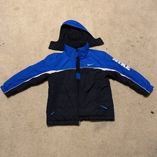 Vintage Nike Reversible Puffer Youth Boys Size M Full Zip Spell Out Logo Outdoor