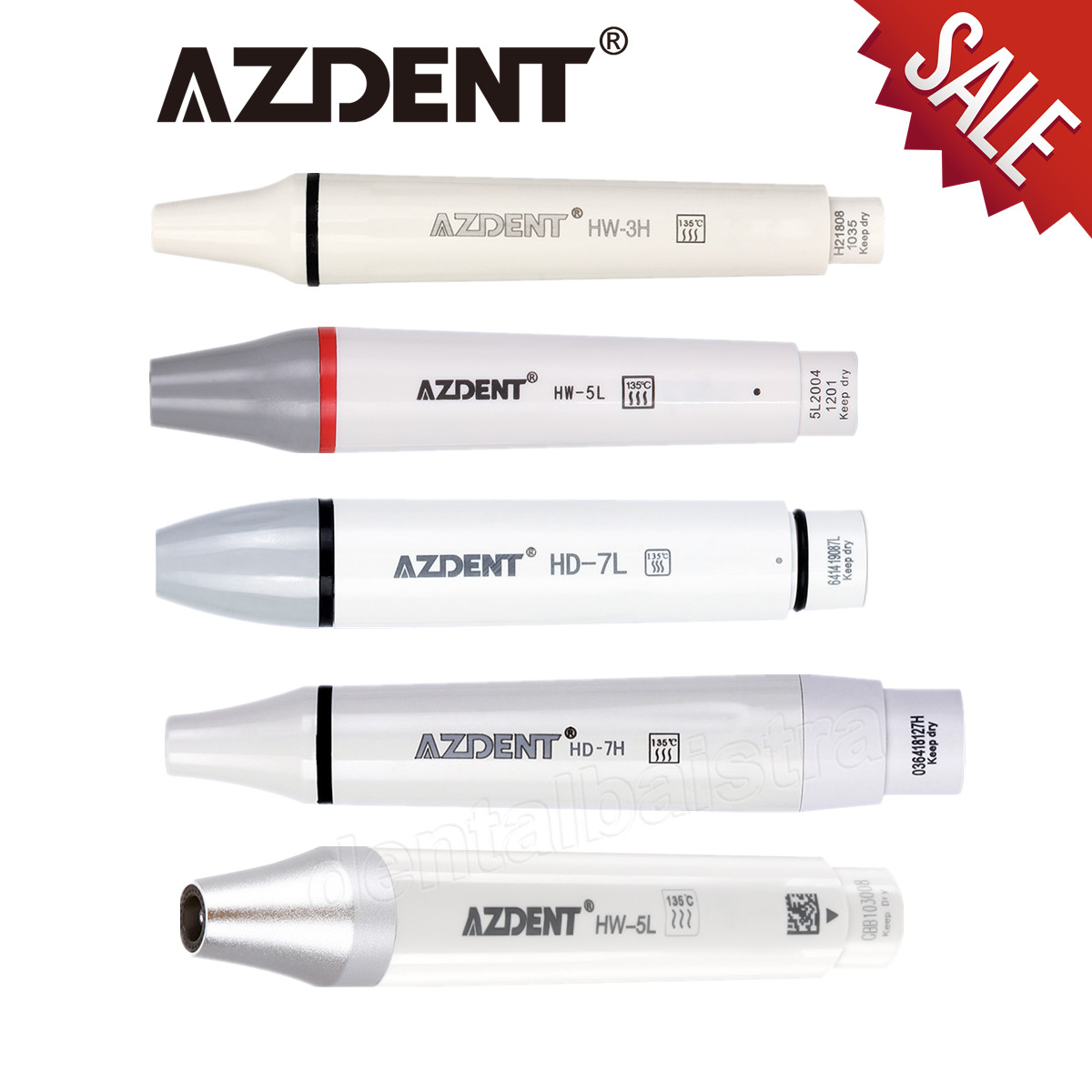 Escalador piezoeléctrico ultrasónico dental/pieza de mano LED apta para pájaro carpintero/EMS/SATELEC