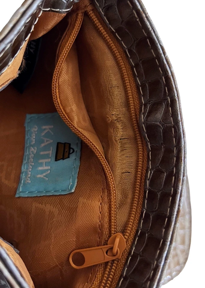 Mini Bolso Bandolera Kathy Van Zeeland Croc Cartera para Mujer’s Foto 4 de 4