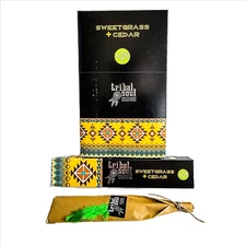 Tribal Soul Sweetgrass Cedar Incense Sticks - Pick 15-30-45-60-75-90-180 grams