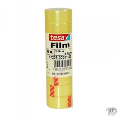 tesa Film standard, transparent, 19 mm x 10 m, 8 Röllchen