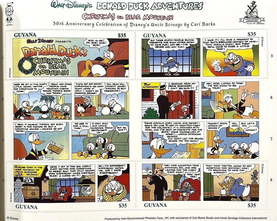 Portugal 1995 Walt Disney Christmas on Bear Mountain Stamp Booklet by Carl Barks - Image 4 of 4