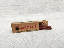 1960s Vintage Damodhar & Co Sairaj Aroma Incense Sticks Cardboard Box CB381