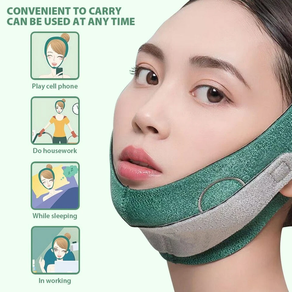 Face Slimming Belt V- Line Anti Aging Twinkle  Chin Lift Up Double Chin Reducer  - Image 4 of 4