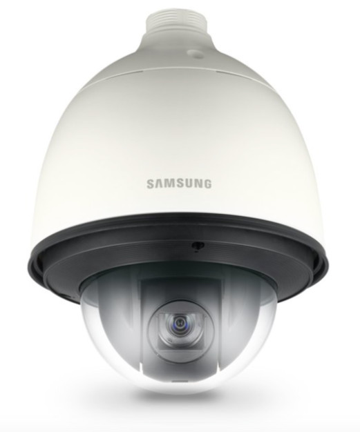 Caméra dôme IP motorisée Samsung HD pour sécuriser les entrepôts logistiques
