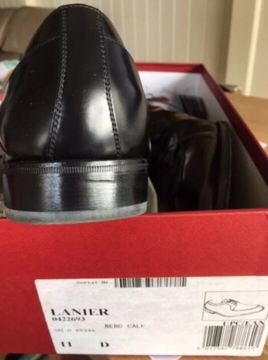 Ferragamo LANIER polished black calf leather Men