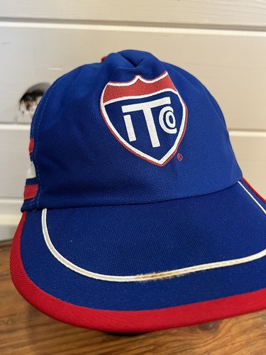 VINTAGE ITCO Transport 3 THREE STRIPE MESH TRUCKER SNAPBACK HAT - Picture 3 of 7