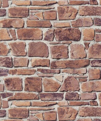 Brick Effect Slate Stone Wall Textured Realistic Unpasted Wallpaper 402612