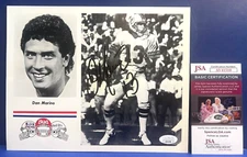 Dan Marino Signed 8x10 Photo Miami Dolphins JSA AV41510