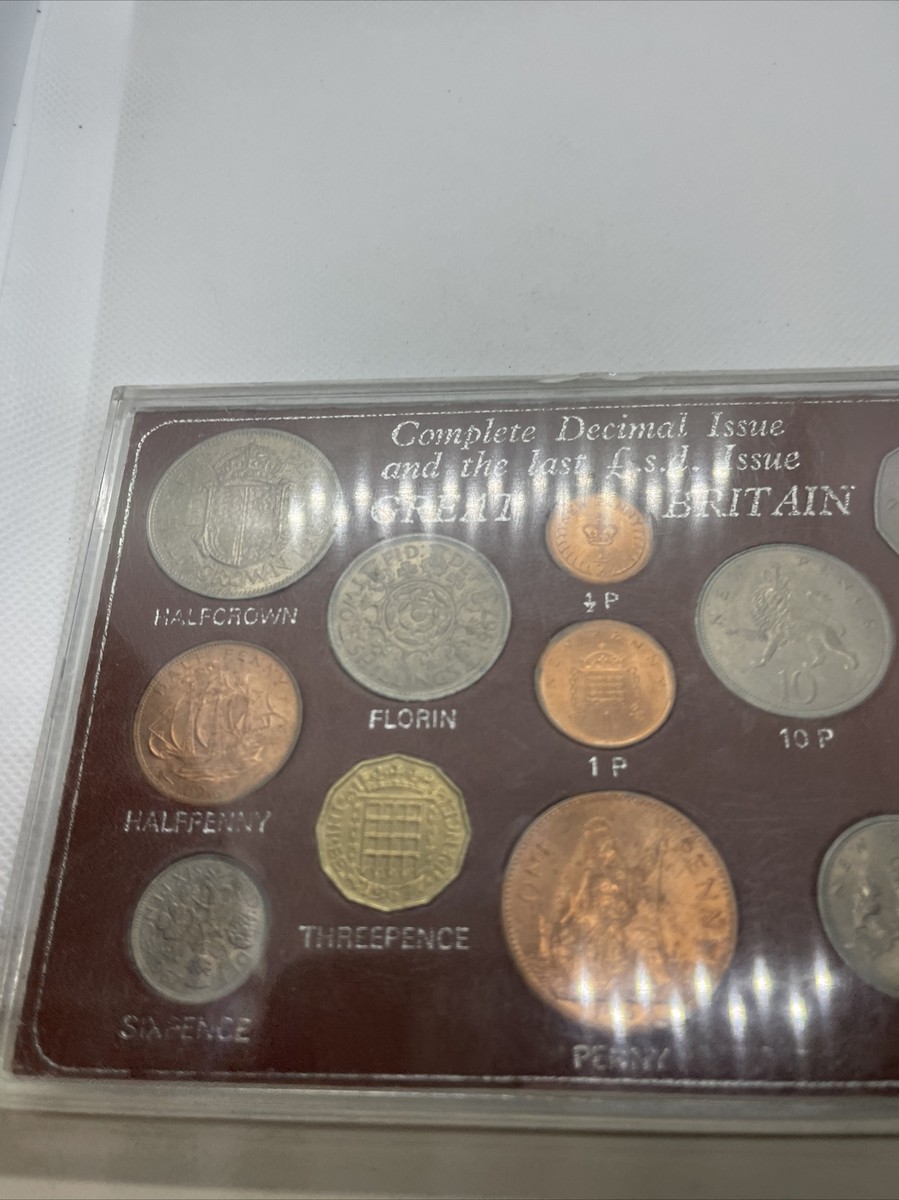 Great Britain 1967 Complete Decimal Issue- Last LSD- 12 Coin
