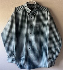 Ariat Men s Pro Series Shirt SZ XL Button Down Long Sleeve Grey,Teal,Brown Plaid