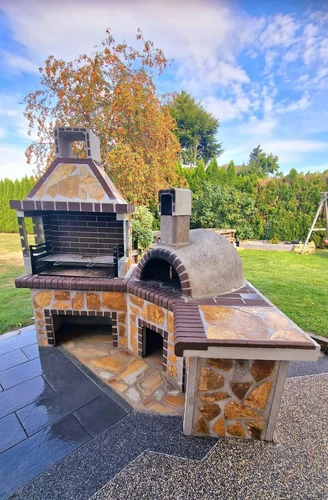 Bildhübscher Steingrill Grillkamin Naturstein  0,90x0.76m auch ohne Verblendung! - Bild 9 von 19