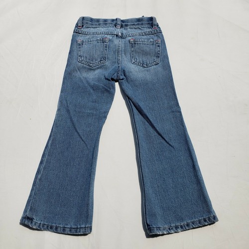 Girls Gymboree Jeans Size 4 Slim Growing Flowers Vintage Light Blue Denim - Picture 2 of 7