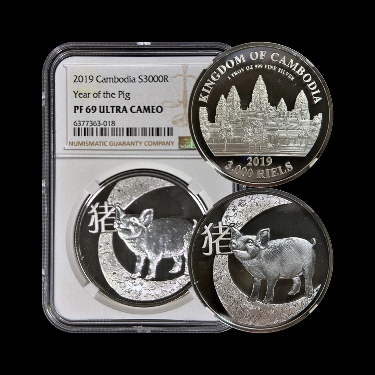 银色NGC 柬埔寨硬币| eBay